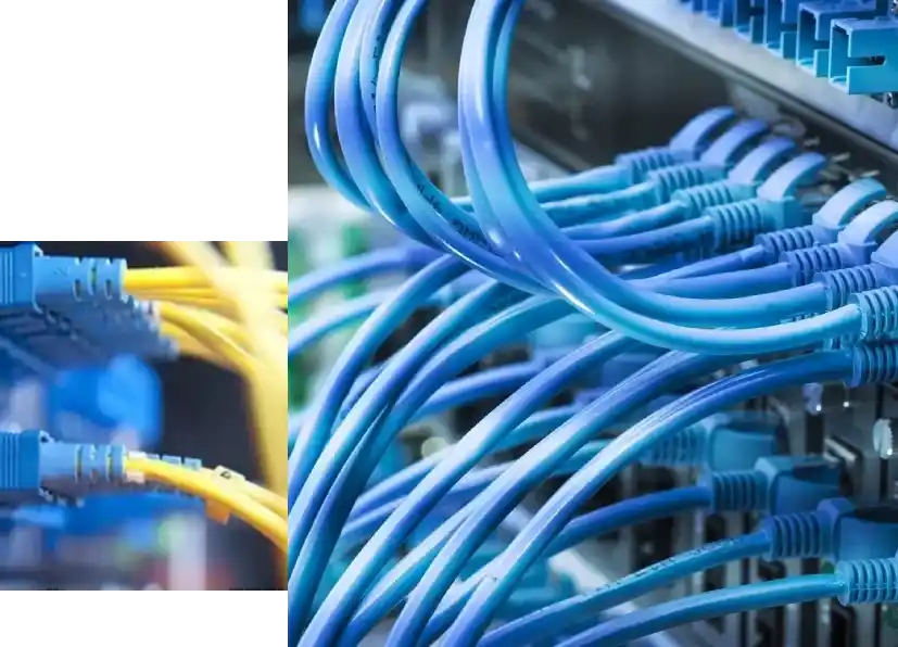 A bunch of wires that are in the same color