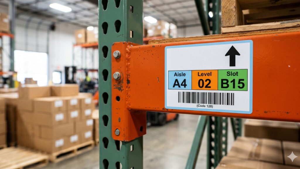 Color Coded Barcode Rack Labels